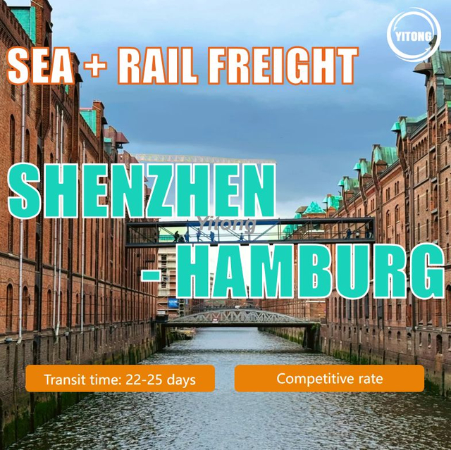 Sea Freight + Rail Freight From Shenzhen To Hamburger