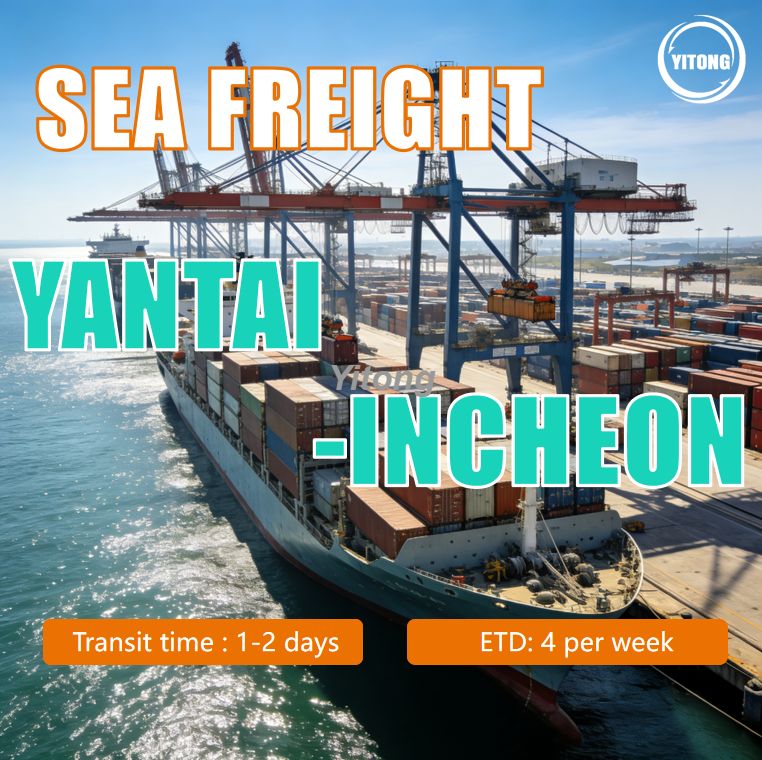 Sea Freight From Yantai China To Incheon Port South Korea