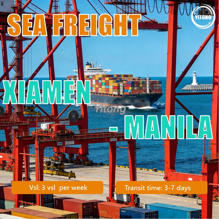Sea Freight shipping from Xiamen, China to Port of Manila, Philippines
