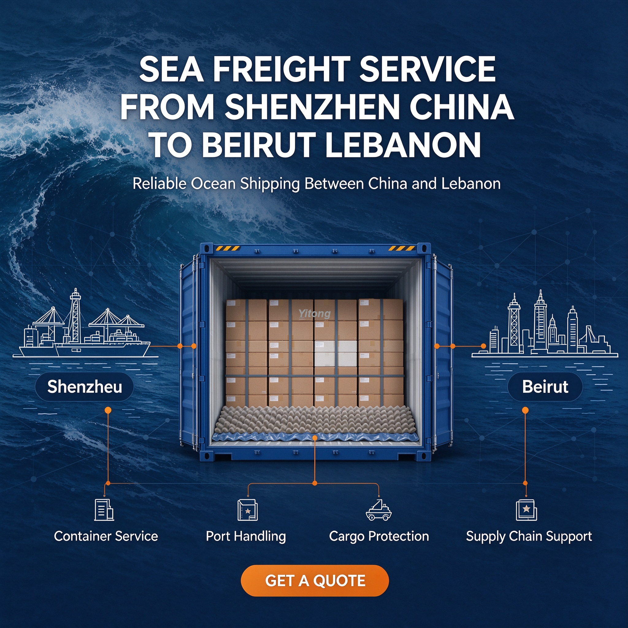 Freight Forwarder Sea Freight Service From Shenzhen China To Beirut Lebanon