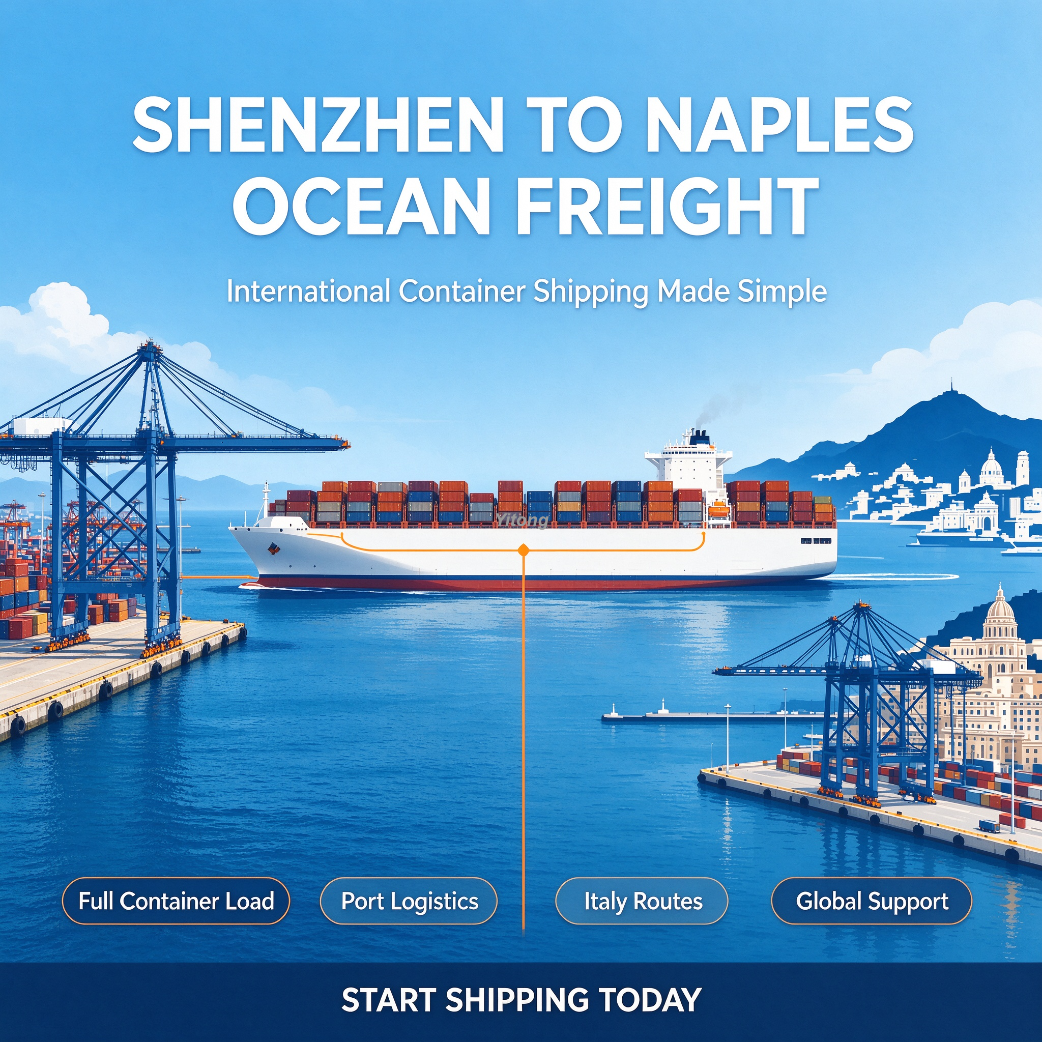 Ocean Freight From Shenzhen To Naples Italy