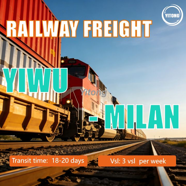 Railway Freight From Yiwu China To Milan Italy Fast Rail Shipping for European Trade