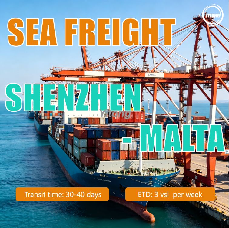 Ocean freight from shenzhen china sea shipping to Malta