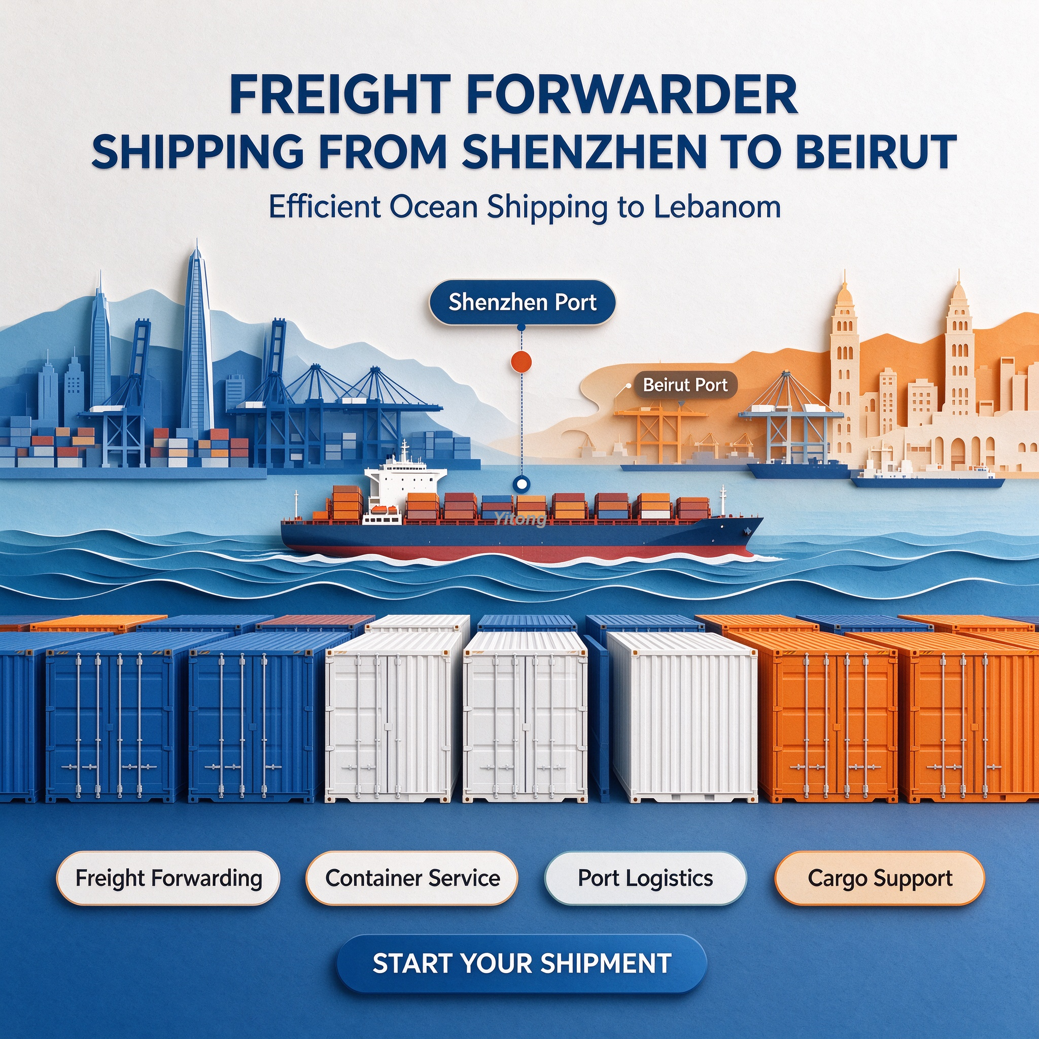 International Freight Forwarder Shipping From Shenzhen China To Beirut Lebanon