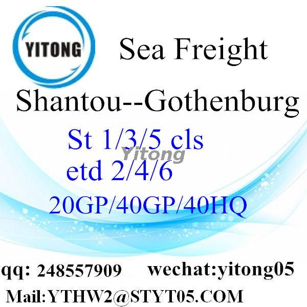 Shantou Sea Freight to Gothenburg Sweden
