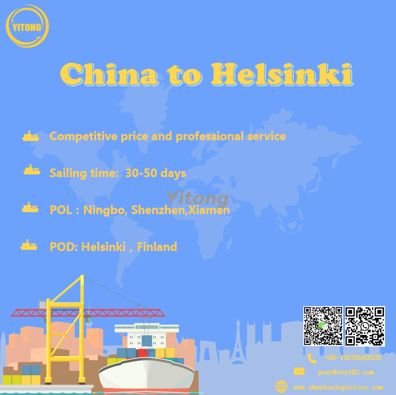 Sea Freight From Xiamen To Helsinki Finland