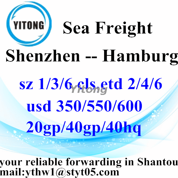 Shenzhen Sea Freight Transportation to Hamburg Germany