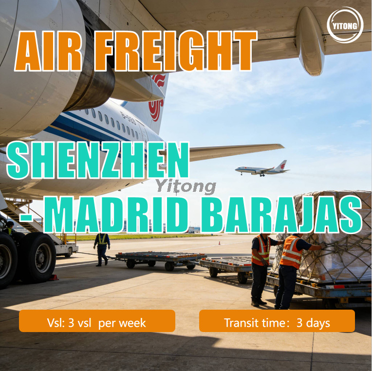 Air Freight from Shenzhen to Madrid Barajas Spain
