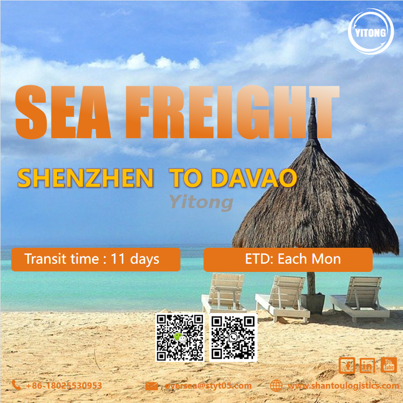 Ocean Sea Freight Rate from Shantou to Davao Philippines