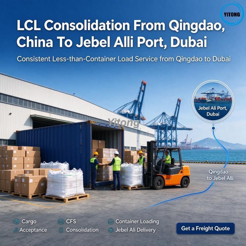LCL Consolidation From Qingdao China To Jebel Ali Port Dubai