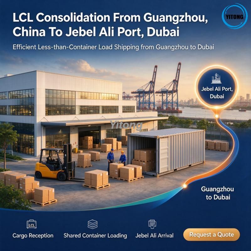 LCL Consolidation From Guangzhou China To Jebel Ali Port Dubai