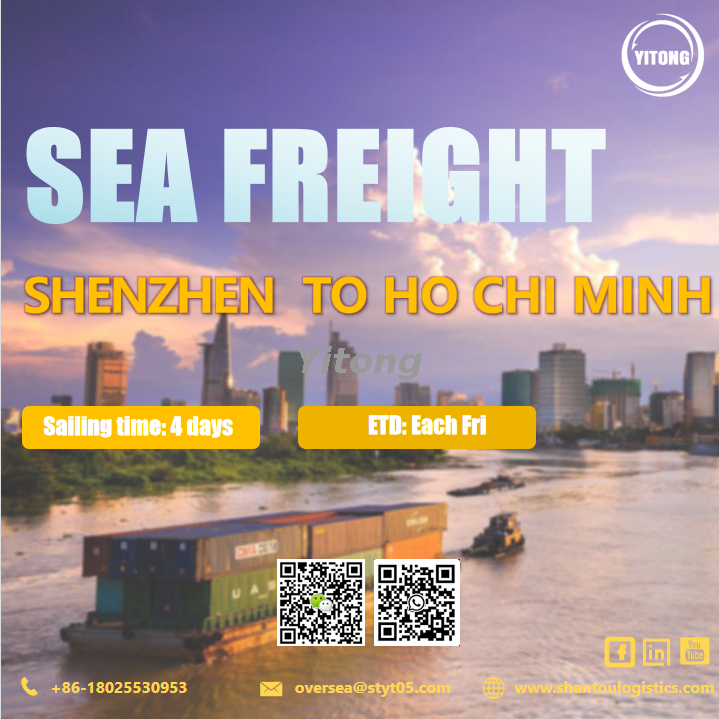 Ocean Sea Freight from Shenzhen to Ho Chi Minh Vietnam