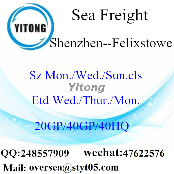 Shenzhen Port Sea Freight Shipping To Felixstowe UK