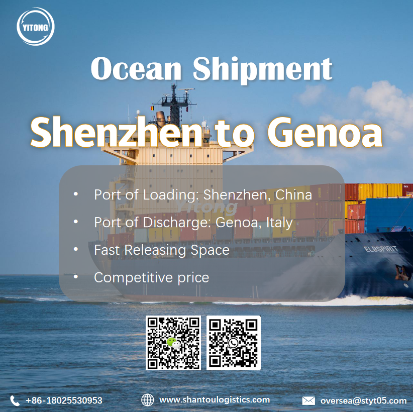 Sea shipping from Shenzhen to Genoa Italy