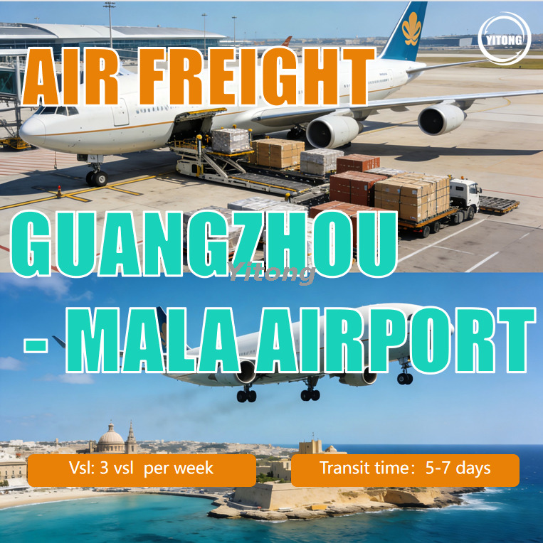 Air Freight from Guangzhou to Malta Airport Malta