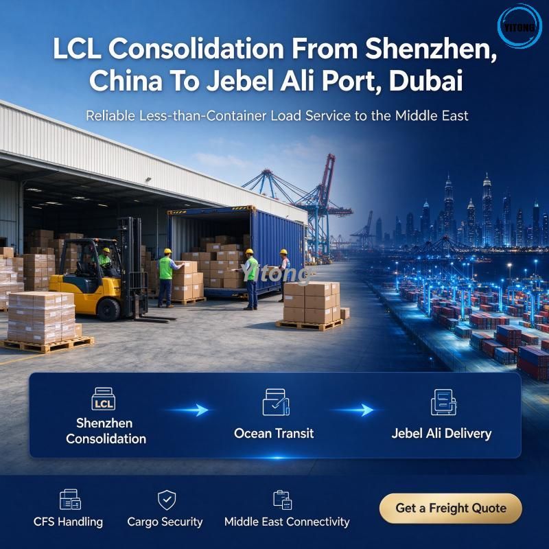 LCL Consolidation From Shenzhen China To Jebel Ali Port Dubai