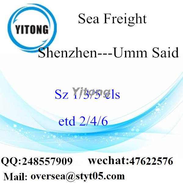 Shenzhen Port Sea Freight Shipping To Umm Said Qatar