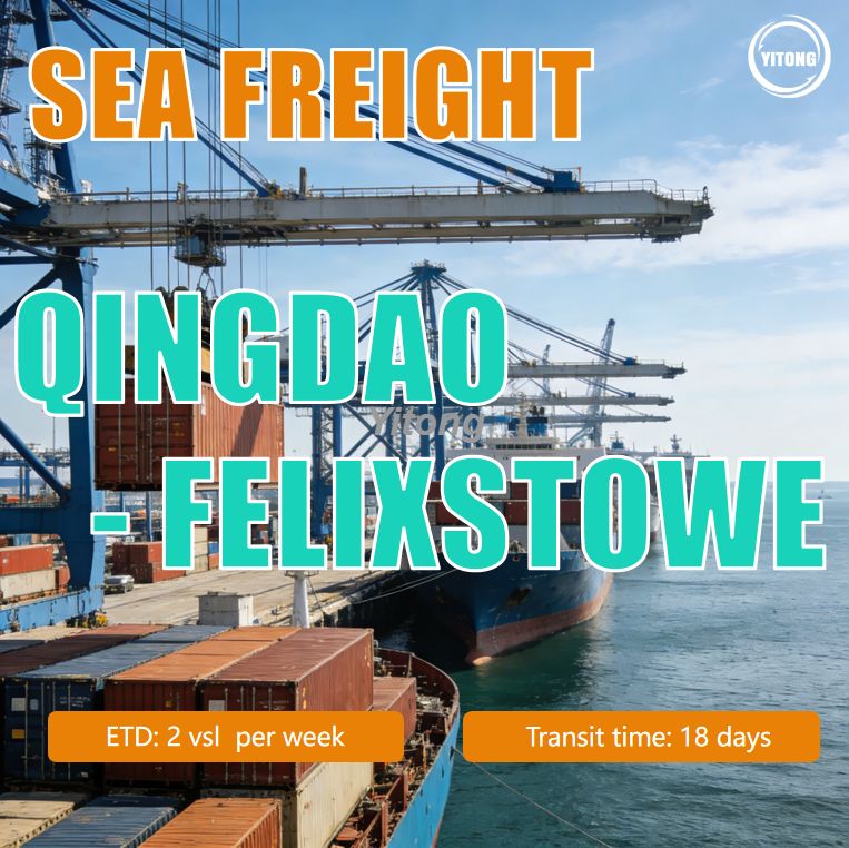 Sea Freight From Qingdao China To Felixstowe UK Efficient Container Shipping Service