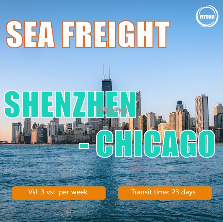 Sea Freight From Shenzhen Guangzhou China To Chicago