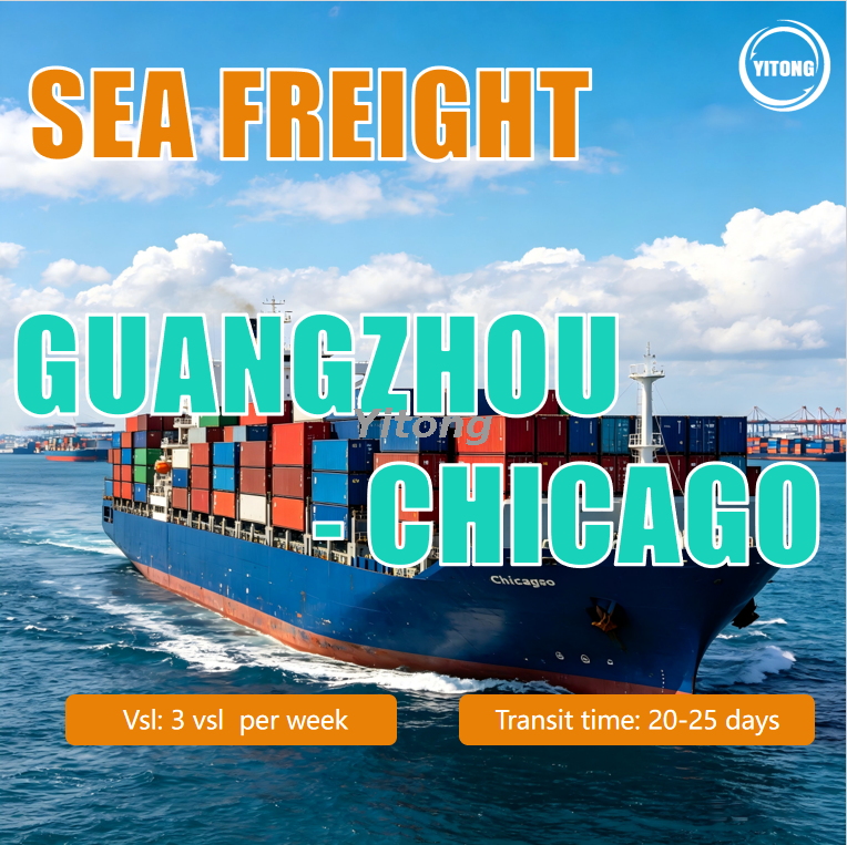 Sea Freight Solutions from Guangzhou to Chicago USA