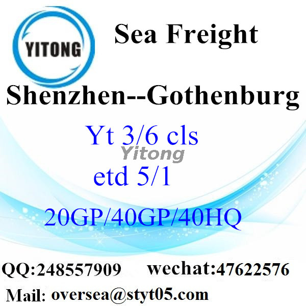 Shenzhen Port Sea Freight Shipping to Gothenburg Sweden