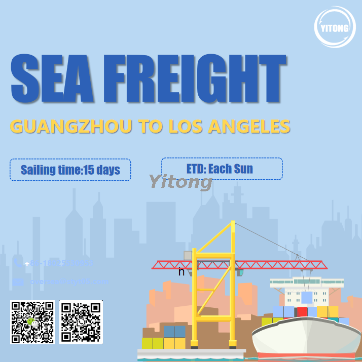 Container Sea Freight from Guangzhou to Los Angeles United States