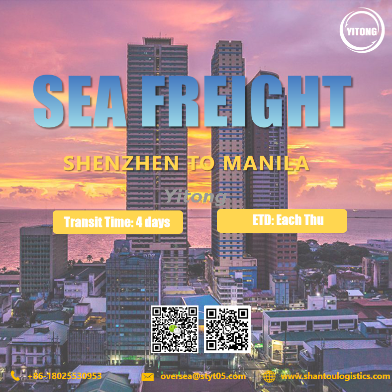 Ocean Sea Freight from Shenzhen to Manila Philippines