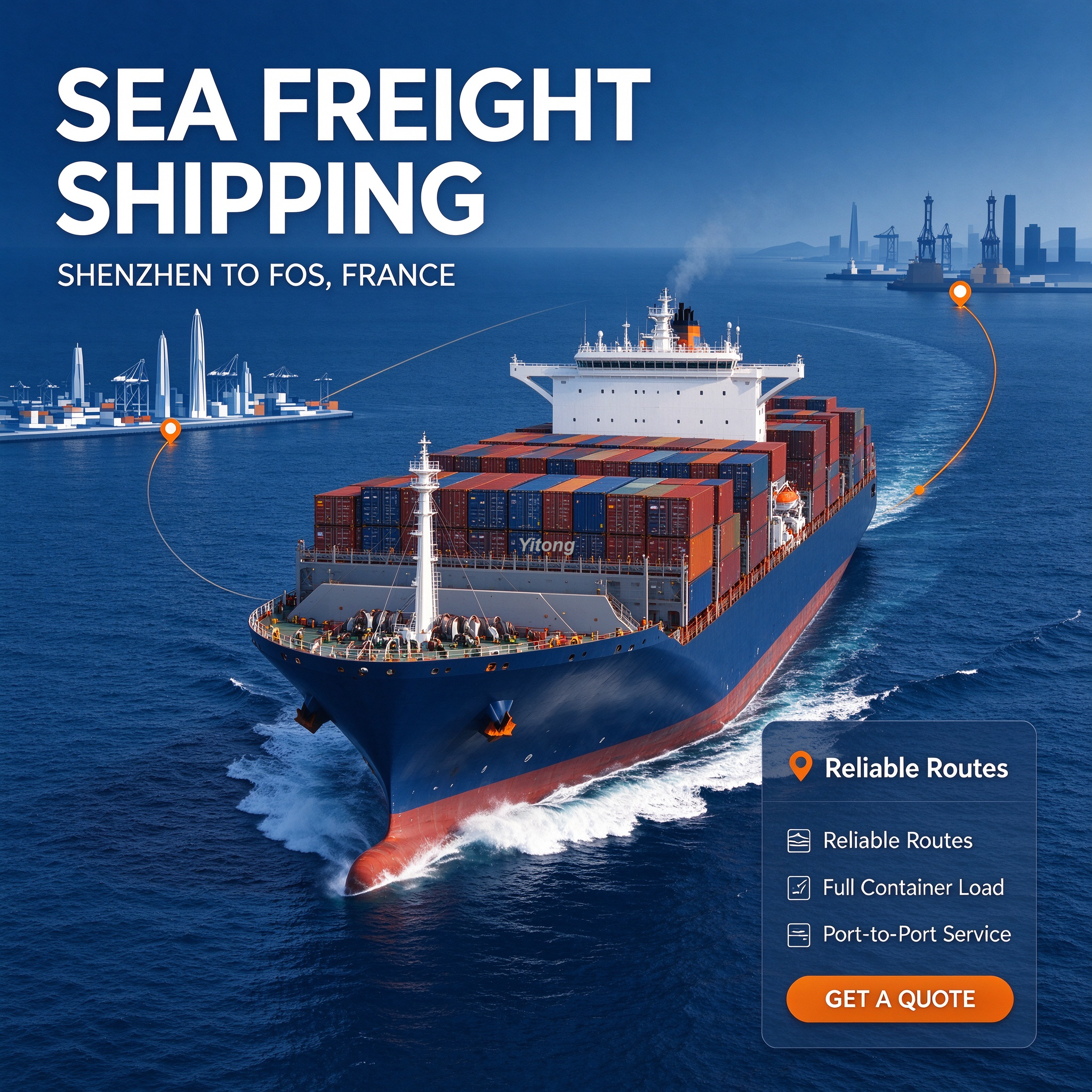 Sea Freight Shipping From Shenzhen China To Fos France