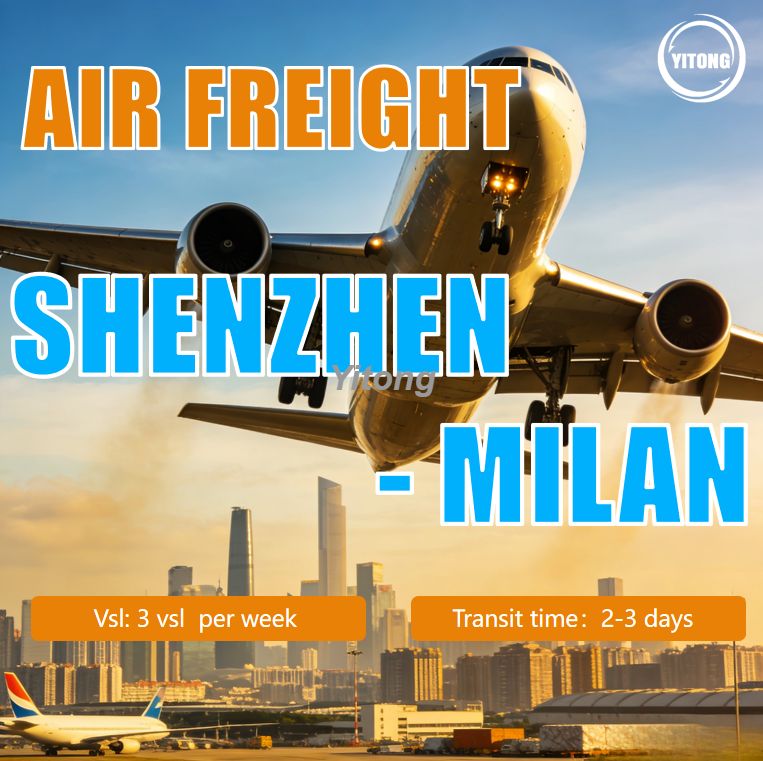Air Freight From Shenzhen China To Milan Italy Reliable Air Cargo for Fast European Delivery