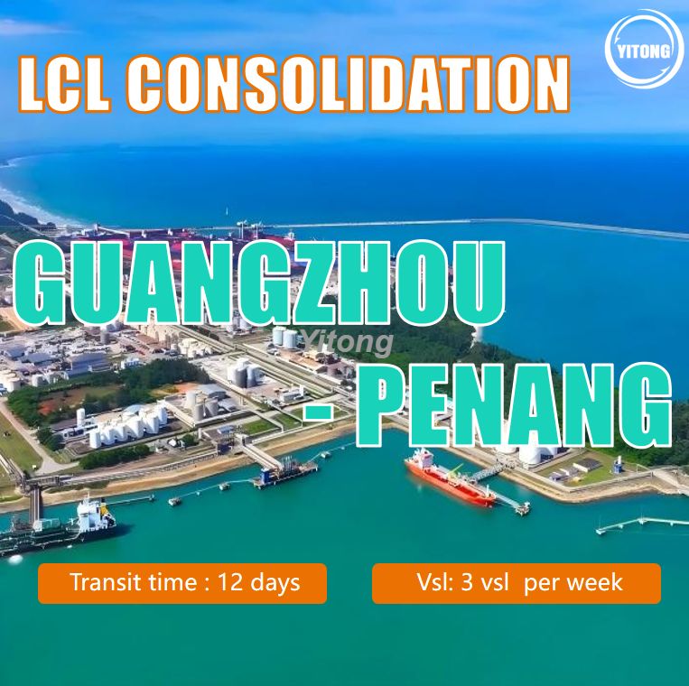 LCL Consolidation From Guangzhou, China To Port Penang, Malaysia Reliable China To Malaysia Shipping