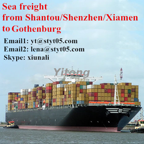 Shantou ocean freight from Shantou to Gothenburg Sweden