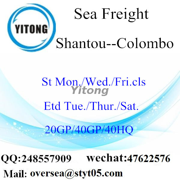 Shantou Port Sea Freight Shipping To Colombo Sri Lanka